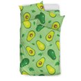 thumbnail image 1 of Juego de cama con fondo verde y estampado de aguacates, 1 of 5
