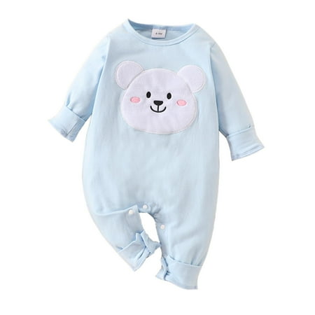 

Honeeladyy Savings Toddler Baby Boys Girls Jumpsuit Suits Autumn Winter Newborns Unisex Cute Animal Overalls Kids O-neck Romper Homewears Sets