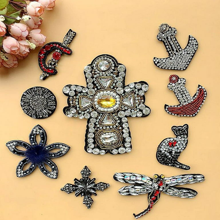 Large for Beaded for Patch Exquisite Handmade Clothes Embroidery