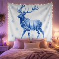 thumbnail image 2 of Profile Facing Utilizing With Double Exposure Left Interior, Mystical Fantasy for Space Lovers, Galaxy Room Decor, Christmas Gift, Tapestry Wall Hanging for Bedroom and Dorm, 2 of 7