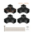 thumbnail image 4 of VEVOR Pergola Bracket Kit 4''x4''(Inner Size 3.6x3.6), 4pcs 3-Way Heavy Duty Corner Bracket Woodworks DIY Post Base Kit, Easy Installation Wooden Beams for Gazebos, Patio Pergolas, Log Cabin Outdoor, 4 of 9