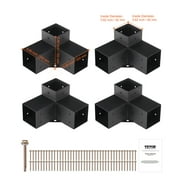 SKYSHALO 4x4 Pergola Bracket Kit 3-Way Woodworks DIY Post for Gazebos 4 pcs