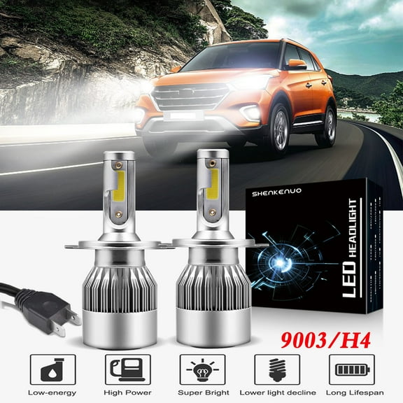 Fit for Hyundai Creta 2017-2019 LED Headlight Bulbs,9003/H4 High Beam and Low Beam ,Pack of 2