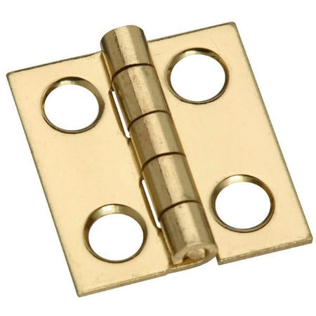 

New National Hardware N211-276 Solid Brass Hinge with Screws 3/4 x 11/16 4-Pack Each