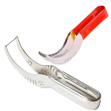 DOBLT Stainless Steel Watermelon Slicer - Curved Cutter Tool with Ergonomic Handle, Dishwasher Safe & Rust-Resistant for Easy Slicing at BBQs, Picnics, Family Gathering