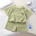 thumbnail image 2 of NIEWTR Summer 2Pcs Outfits Set for Girls, Short Sleeve T-Shirt with Cute Flower + Pants Summer 2Pcs Gift Outfits Set (Gift Idea) 2Pcs Summer Beach Outfits 4-5 Years,Green, 2 of 6