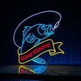 thumbnail image 3 of Handmadetneonsign Gone Fishing Neon Sign, Fisherman Wall Art Decor, Home Fisherman Room Wall Decor, 3 of 5