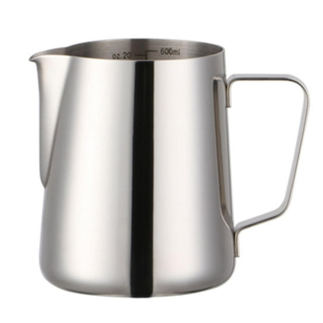 GUOOL 304 Stainless Steel 600ml Milk Frothing Pitcher Jug for Lattes Hot Chocolate