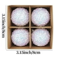 thumbnail image 3 of Christmas JoyMoreHome 4Pcs Christmas Tree Ball Ornaments 3.14" Red White Glittering Shatterproof Hanging Christmas Ball Ornaments for Xmas New Year Birthday Home Party Supplies, 3 of 5