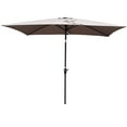 thumbnail image 7 of 6 x 9 FT Patio Umbrella, Waterproof Umbrella with Crank and Push Button Tilt without Flap, Heavy Duty Umbrella for Garden Backyard Pool Swimming Pool Market, Mushroom, 7 of 7