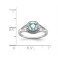thumbnail image 3 of 7/10 Carat (ctw) Aquamarine Ring in Sterling Silver, 3 of 4