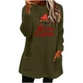 thumbnail image 2 of VgaVtl Women Christmas Sweatshirt Casual Fleece Women Sweatshirts Pockets Loose Long Sleeve Christmas Graphic Sweatshirt,Green M, 2 of 4