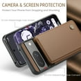 thumbnail image 2 of SaniMore for Google Pixel 8A Wallet Case, RFID Blocking PU Leather Kickstand Credit Slots Flip Folio Protective Case, Double Magnetic Clasp Durable Shockproof Cover for Google Pixel 8A, Brown, 2 of 9