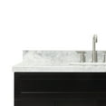 thumbnail image 3 of Ariel Hamlet 49 In. Rectangle Sink Vanity With Carrara White Countertop In Black, 3 of 10