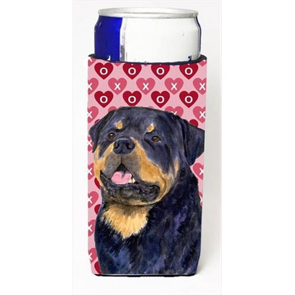 Carolines Treasures SS4524MUK Rottweiler Hearts Love And Valentines Day Portrait Michelob Ultra bottle sleeves For Slim Cans