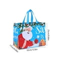 thumbnail image 3 of ‌Large Santa Christmas Tote Bag - Reusable Eco-Friendly Non-Woven Gift Carrier for Festive Shopping & Party Decorations,16x16in,Perfect for Xmas Gifts & Holiday Treat Bags, 3 of 5