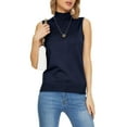 thumbnail image 5 of TTUHYWXI Sleeveless Turtlenecks Tops for Women Lightweight Knit Sleeveless Vest Stretchy Turtleneck (Black, M), 5 of 5