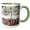 Green/White, variant on 3drose, the Transfiguration by Gerard David, 11oz Two-tone Black Mug