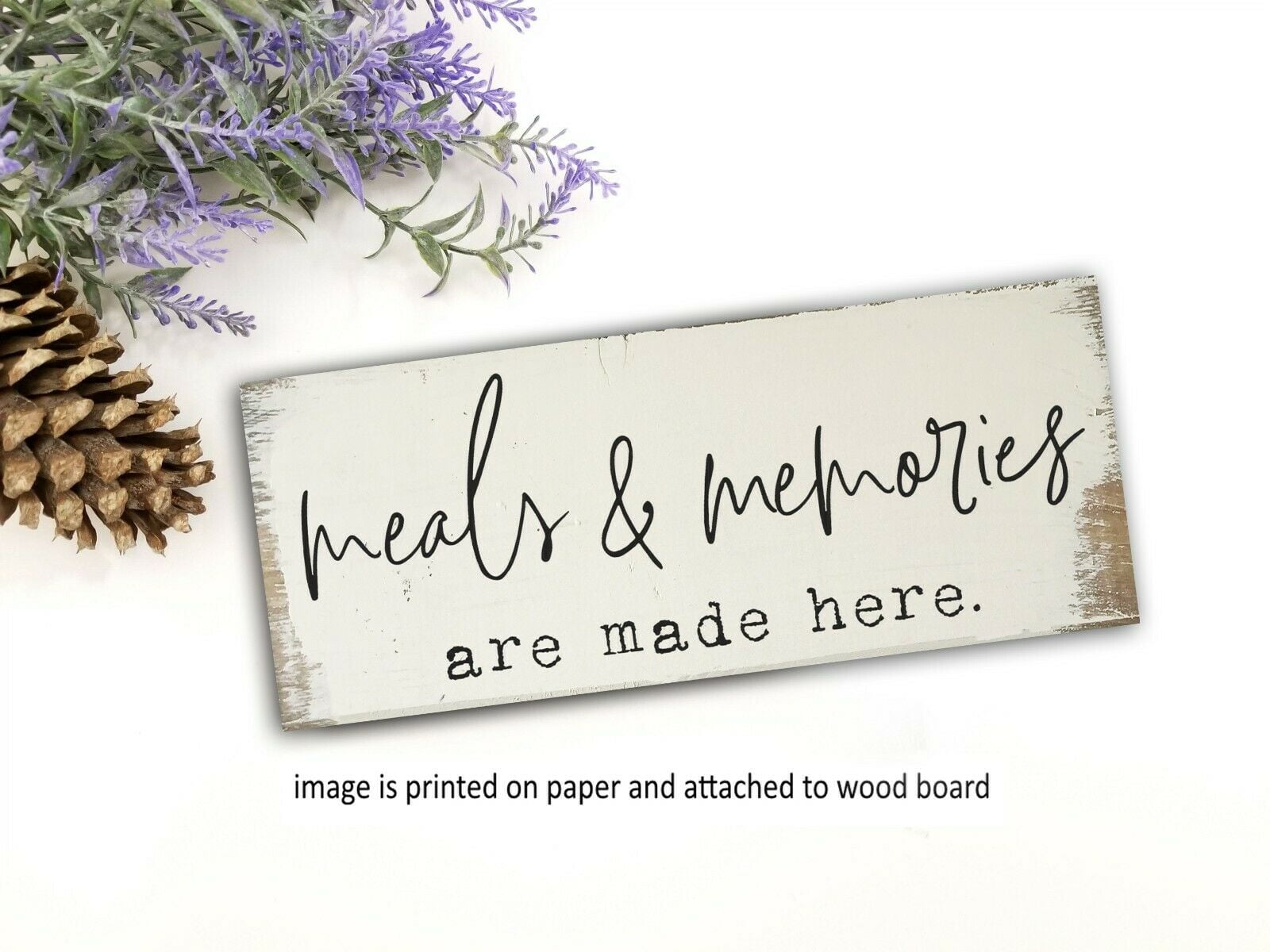 Popeven Meals And Memories Made Here Kitchen Wood Sign Farmhouse Shelf Sitter 5 9 X13 7 Walmart Com Walmart Com