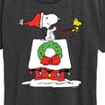 thumbnail image 3 of Peanuts - Snoopy and Woodstock House Sleigh - Women's Short Sleeve Graphic T-Shirt, 3 of 6