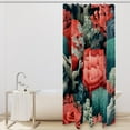 thumbnail image 2 of Coral Waterproof Shower Curtain Set with Hook, Printed Bathroom Decoration - 3 Piece Curtain Set, 2 of 5