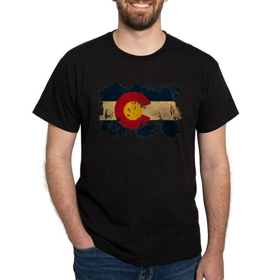 CafePress - Colorado Flag Dark T Shirt - Men's Classic Graphic Cotton T-Shirt