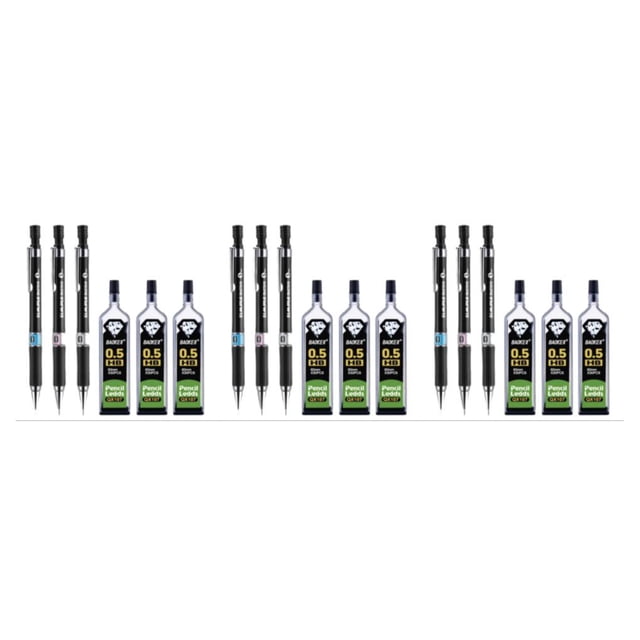 ziyahi 6pcs/set Reliable Mechanical Pencil Set Durability Wide Application With Eraser Smooth Line 3Set