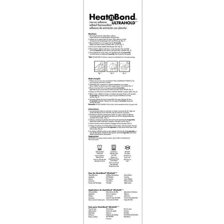 4 Pack HeatnBond Hem Iron-On Adhesive for Dark Fabrics-.375X10yd