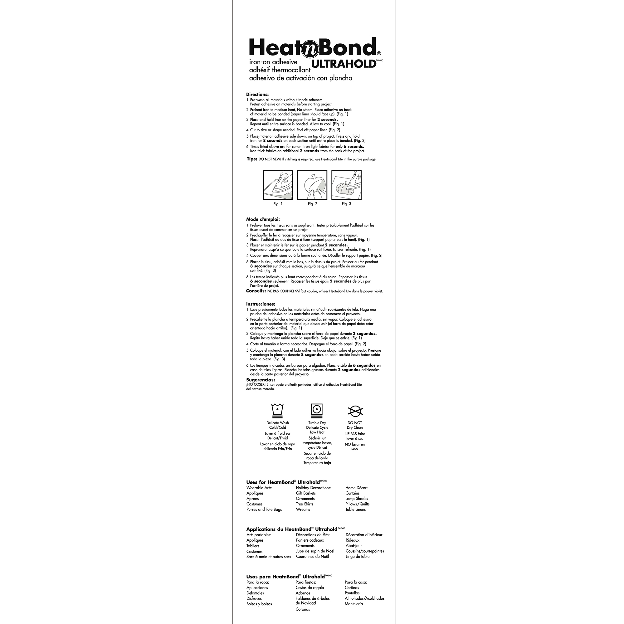 HeatnBond UltraHold Iron-on Adhesive for Fabrics, 17 Inch x 5 Yards - image 3 of 6