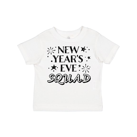 Inktastic New Year's Eve Squad with Stars in Black Boys or Girls Toddler T-Shirt