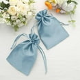 thumbnail image 2 of Efavormart 12 Pack Dusty Blue Satin Wedding Party Favor Bags, Drawstring Pouch Gift Bags 6"x9", 2 of 5