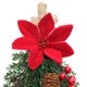 thumbnail image 2 of Árbol navideño al revés Decoración de ratán rojo montado en la pared de 60 cm --- Material del árbol navideño rojo al revés: las flores son de terciopelo la hierba es de ANGGREK Otros, 2 of 8