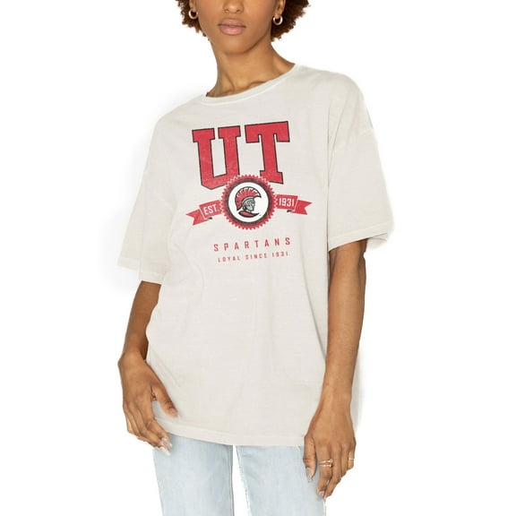 Women's Gameday Couture White Tampa Spartans Get Goin' Oversized T-Shirt