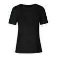 thumbnail image 3 of Generic Women Summer T Shirts Casual Short Sleeve Crew Neck Tops Pocket Tee Tops, 3 of 4