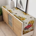 thumbnail image 4 of Yellow Flowers Table Runner - 60 Inch Long, Kitchen Dining Table Runner Dresser Scarves, Car Vintage Brown Country Rustic Farmhouse Decor for Coffee Tables Wedding Party Banquet, 4 of 8