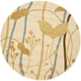 thumbnail image 4 of SAFAVIEH Soho Jordan Floral Wool Area Rug, Beige/Multi, 6' x 6' Round, 4 of 8