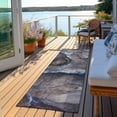 thumbnail image 6 of Addison Rugs Chantille Indoor/Outdoor Contemporary Watercolors Navy Washable Runner Rug, 2'3" x 7'6", 6 of 6