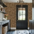 thumbnail image 3 of Leopard Print Peel and Stick Wallpaper Leopard Print Brown Black Spots Beige Wall Mural 17.7in x 9.8ft Self Adhesive Removable Wall Paper Renter Friendly Wallpaper for Nursery Bedroom Cabinets, 3 of 8
