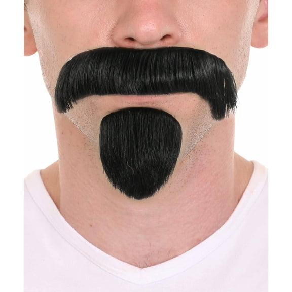 HPO | Adult Men's Beard & Mustache Set | Black Color Option | Synthetic Fiber