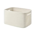 thumbnail image 2 of MMJ Woven Storage Basket Cotton Linen Multipurpose Bin for Toys Snacks Books Dirty Clothes 14.57x9.84x8.66in Black White, 2 of 6