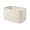 White, variant on Woven Storage Basket Cotton Linen Toy Organizer For Shelves Closet Décor Black 14x10x9 Inch