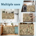thumbnail image 6 of Rustic Botanical Cabinet Curtains 35"W x 35"L,Dustproof Sink Skirt Curtain for Kitchen Bathroom,Vintage Floral Wildflower Adhesive Desk Skirt Privacy Short Curtains for Office Closet Vanity Shoe Rack, 6 of 8