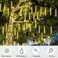 thumbnail image 3 of Morttic 19.7in 8 Tube 288 LED Meteor Shower Rain Lights Waterproof Falling Raindrop Fairy String Light for Christmas Holiday Party Patio Decor, 3 of 9