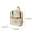 thumbnail image 3 of Vrorvz Transparent PVC Clear Backpack Large Capacity for Travel School with Adjustable Straps for Easy Organization Concerts Security Checks 9.84x7.87x3.94in Unisex for Age 12+, 3 of 5