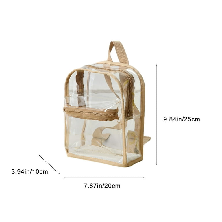 LHNFT Clear Mini Backpack Stadium Approved 12x12x6 Clear Bag Transparent  Small Backpacks