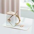 thumbnail image 2 of Bag Shape Coffee Cup Thick Texture with Coaster and Spoon Wear-Resistant Big Blue, 2 of 9