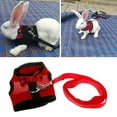 thumbnail image 3 of Tineer Rabbit Harness with Lead Leash Set - Soft Breathable Mesh Pet Chest Harness Vest Walking for Kittens,Bunny,Hamster,Guinea Pig,Ferret and Other Small Animals (L, Red + Black), 3 of 8