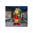 thumbnail image 4 of Gemmy SS113003G Giant Grinch with Ornament Airblown, 4 of 6