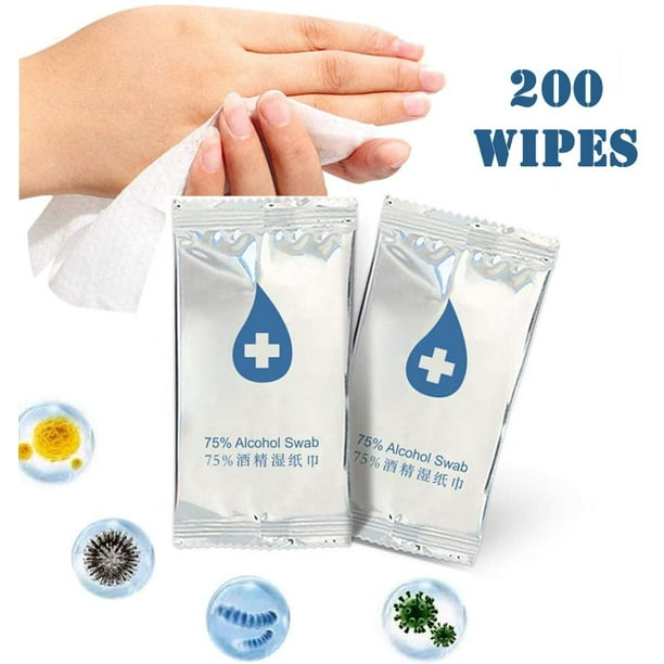 75 Alcohol Wet Wipes Alcohol Swabs Individually Wrapped Large