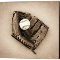 Great Art Now Vintage Baseball by Jennifer Rigsby, Canvas Wall Art, 12W x 12H